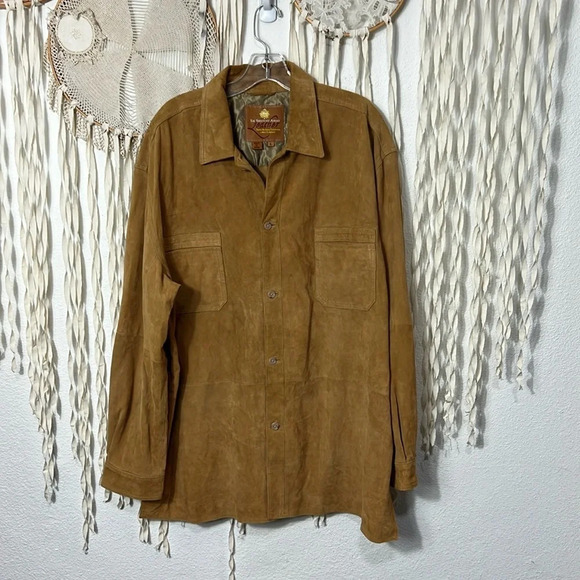 The Territory Ahead Tan Suede Shirt Size Large - Picture 2 of 14